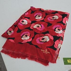 New w/ tag Kate Sapde scarf Deco Rose scarf Shanghai scarves orientred